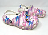 Crocs Classic Clogs Tie-Dye Pink Blue w/ Jibbitz | Men’s 8 / Women’s 10 Photo 0