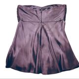 Gray Silk Strapless Top Size 6 Photo 0