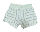 Athleta Striped Linen Blend‎ Shorts Womens Size 4 Cream Drawstring Pockets Photo 0