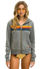 Aviator Nation Grey Zip-Up Hoodie Photo 0