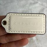 2" COACH Cream Fob Bag Charm Hang tag Hangtag Photo 0