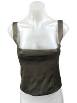 NEW Zara Olive Green Silk Satin Sleeveless Corset Bustier Cami Tank Top Size XS Photo 0