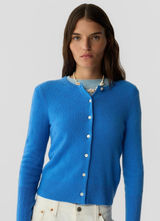 Guest in Residence Compass Jane Cashmere Cardigan Sweater in Sail Blue Size‎ XS Photo 0