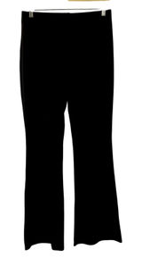 H & M pull on black trousers elastic waist women's size large boot cut work Photo 0