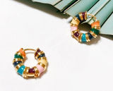 Multicolor hoop earrings S93 Photo 0