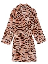 Victoria’s Secret Tiger Cozy Short Robe - Champagne Brown - Size XS/S - 11162549 Photo 0