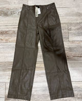 Zara Faux Leather Straight Leg Trousers Photo 0