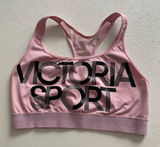 Victoria Sport Pink Logo Sports Bra Large Padded Racerback Athletic Workout Bra Photo 0