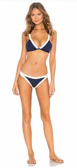 L*Space Swim | L*Space Charlie Bikini Bottoms in Navy/White | Color: Blue/White Photo 0