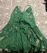 Free People Green Romper Floral Photo 0