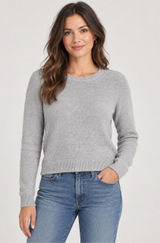 Madewell Size Medium Gray Cotton Blend Crewneck Knit Sweater Pullover Minimalist Photo 0