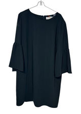 Amanda Uprichard Women Dress Shift Bell Sleeve Round NeckZip Back Black‎ Large Photo 0