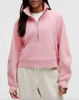 Lululemon Scuba Oversized Funnel Neck Half Zip Pink Tide Sweatshirt XS/S Photo 0