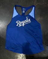 Kansas City Royals Tank Top Womens XXL Blue Sleeveless Nike Dri-Fit MLB Baseball Photo 0