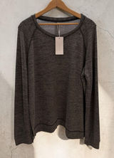 Aokosor Women's Raglan Long‎ Sleeve Crewneck Lightweight Sweatshirt Grey Marl XL Photo 0