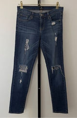 Just Black Distressed Skinny Jeans Womens 26 Blue Mid Rise Stretch Denim Casual Photo 0
