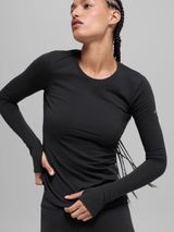 Alo Yoga Black Airbrush Winter Warm Nocturne Long Sleeve size medium Photo 0