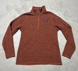 Patagonia Better Sweater Jacket Womens Size Large Fleece 1/4 Zip Burnt Orange Photo 0