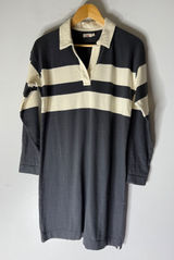Faherty Rugby Jersey Polo Dress Open Stripe navy white size XS Photo 0
