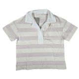 Everlane The Retro Organic Cotton Oversized Rugby Polo Shirt Purple‎ Stripe XS Photo 0