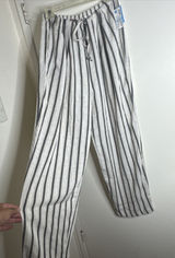 Vintage Cristina’s Women’s Sz L Striped Pants- Coastal Fisherman Flax Blend NWT Photo 0