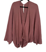 Lululemon Women's Cashlu Knit Textured Wrap Rose Pink Cardigan Sweater Size M/L Photo 0