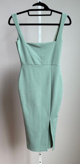 Nasty‎ Gal 2 Sage Green Bodycon Midi Dress Wedding Cocktail Photo 0