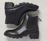 Dolce Vita Sooki Black Vegan Leather Chunky Lug Sole Chelsea Boots Womens Sz 6.5 Photo 0