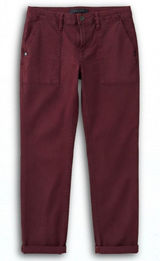 Sanctuary Womens Utility Cargo Pants Burgundy Wine Straight Leg Size 28 Photo 0