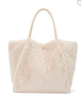 Victoria's Secret Cream Faux-Fur Tote Bag Photo 0