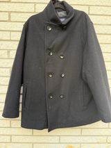 Roundtree & York Luxurius Wool Womens Black Double-Breasted Wool Peacoat Photo 0