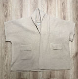 Aerie Women's Beige Chunky Knit Cardigan Sweater Short Sleeve‎ Size S Oversized Photo 0