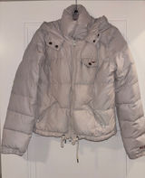 Hollister Grey Puffer Coat Size Large Photo 0