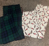 Old Navy Green Plaid and White Nutcracker Pajama Set Photo 0