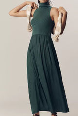Anthropologie green Thea sleeveless twofer maxi dress size XS knit Photo 0