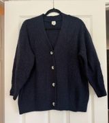 a new day Deep Blue Oversized Cardigan Photo 0