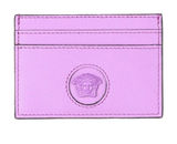 Versace Medusa Head Pink Gold Leather Card Case Holder NWT Photo 0