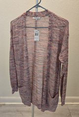 NWT Hooked Up Size XS Women's Rainbow Long Sleeve Duster Cardigan Sweater Photo 0