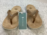 Revitalign Heron‎ Toasted Coconut Brown Orthotic Flip Flop Sandals Womens 6B NEW Photo 0
