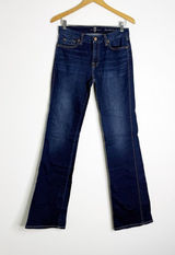 7 For All Mankind Karah Bootcut Jeans Size 30 Dark Wash Long Inseam Photo 0