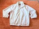 Koret White Minimalist Zip Jacket Lightweight Casual Size M Photo 0