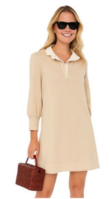 Pomander Place By Tuckernuck Charlotte French Terry Dress Beige Tan Size Medium Photo 0
