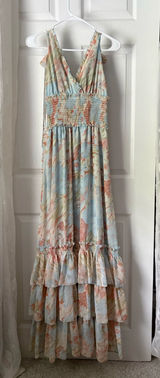 Petal & Pup boho Christabel Floral Sleeveless Tiered ruffle Maxi Dress size S Photo 0