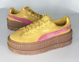Puma Fenty Cleated Creeper Suede Platform Sneakers Yellow Women 5.5 / Youth 4 Photo 0
