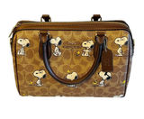 Coach X Peanuts Rowan Satchel with Snoopy Print in Signature Canvas Photo 0