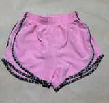 Nike Pink Women's Athletic Shorts with Floral Edge Trim XS Photo 0