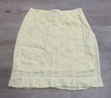 Nasty‎ Gal Womens Yellow Casual Eyelet Skirt Size 10 or Medium Italy Cotton Photo 0