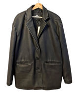Urban Outfitters Oversized Faux Leather Blazer Jacket Size L Dad Grunge Punk Photo 0