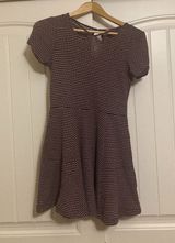 Free People Beach Striped Knit Skater Dress XS Xtra Small Purple and Black Short Photo 0
