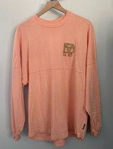 Walt Disney World Medium Peach Pink Gold Glitter Spirit Jersey Glitter Oversized Photo 0